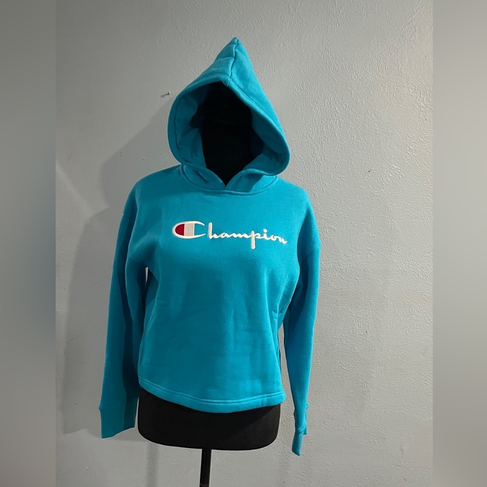 Champion Crop Hoodie Youth Girl Sweater Size L